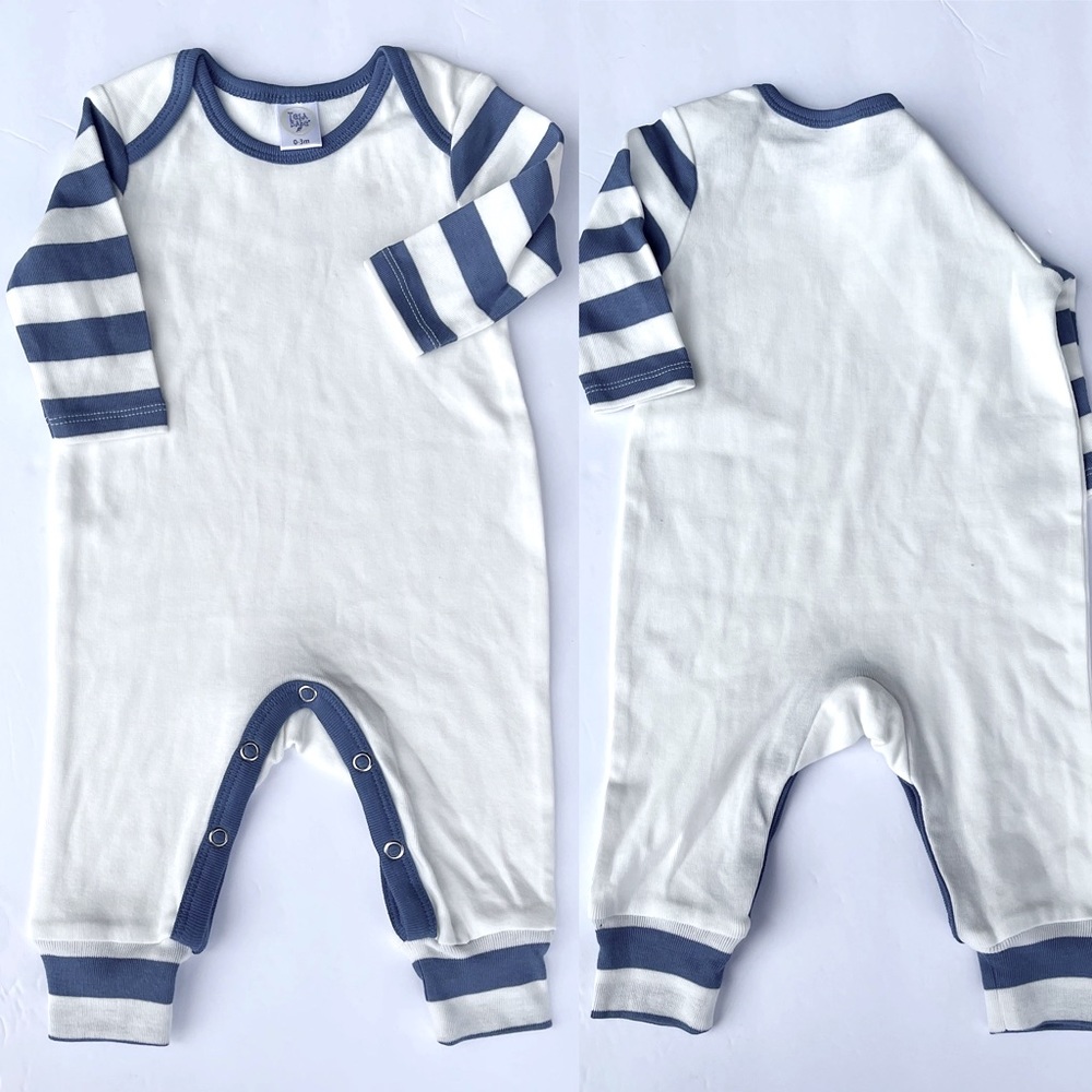 NWOT Tesa Babe Romper/Jumpsuit Blue Stripes Soft Cotton